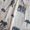 wild rain elephant umbrella print throw