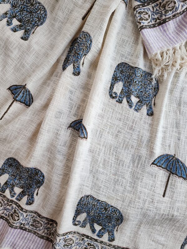 wild rain elephant umbrella print throw