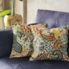 snowy spring white kantha cushion covers