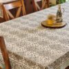 grapevine green and grey table cover