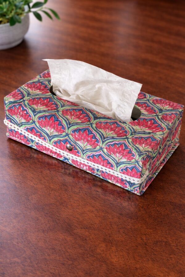 Tissue Box- Lotus